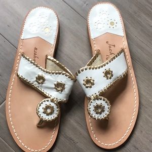 jack Rogers white/gold size 9.5